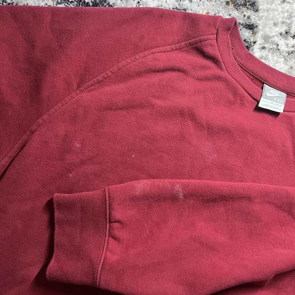 Nike Men's Pullover Hoodie Sweatshirt Vintage‎ 00's , Red, Size 2XL